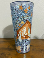 24oz Pre-made Snow Globe Tumbler with True Story Wrap