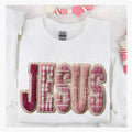 Faux Yarn Jesus (Pink) DTF Transfer