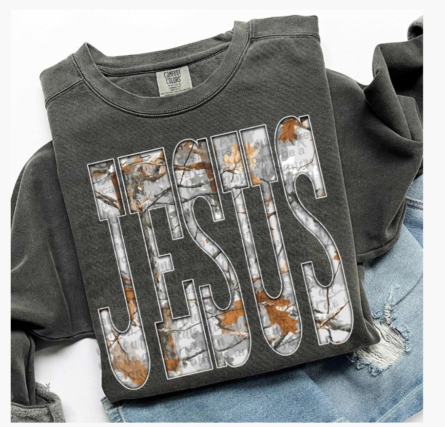 Camo Jesus DTF Transfer