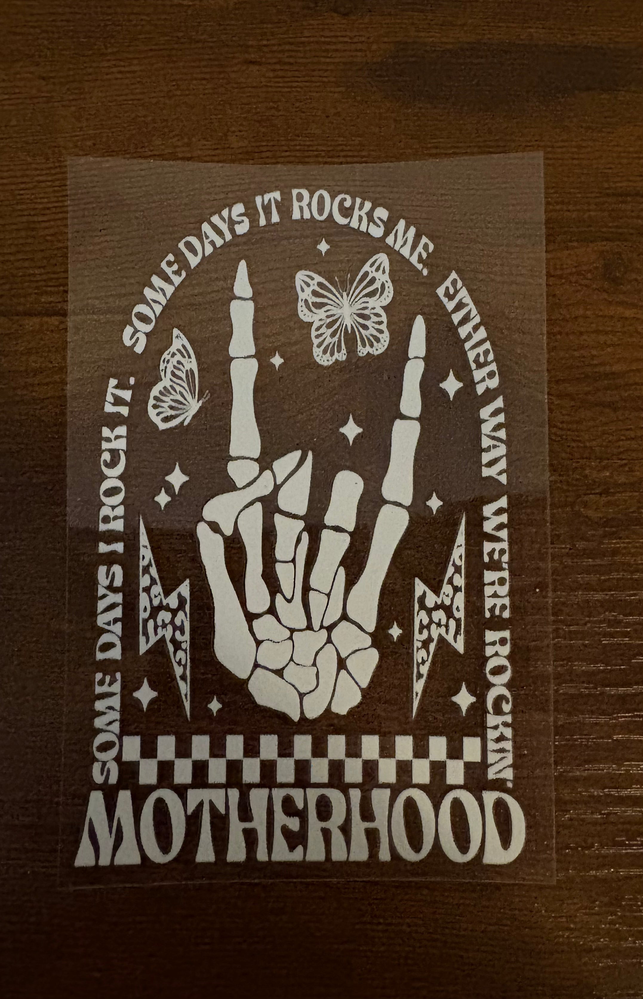 White Motherhood Decal