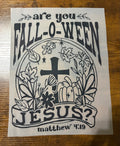 Fall-o-ween Jesus DTF Transfer