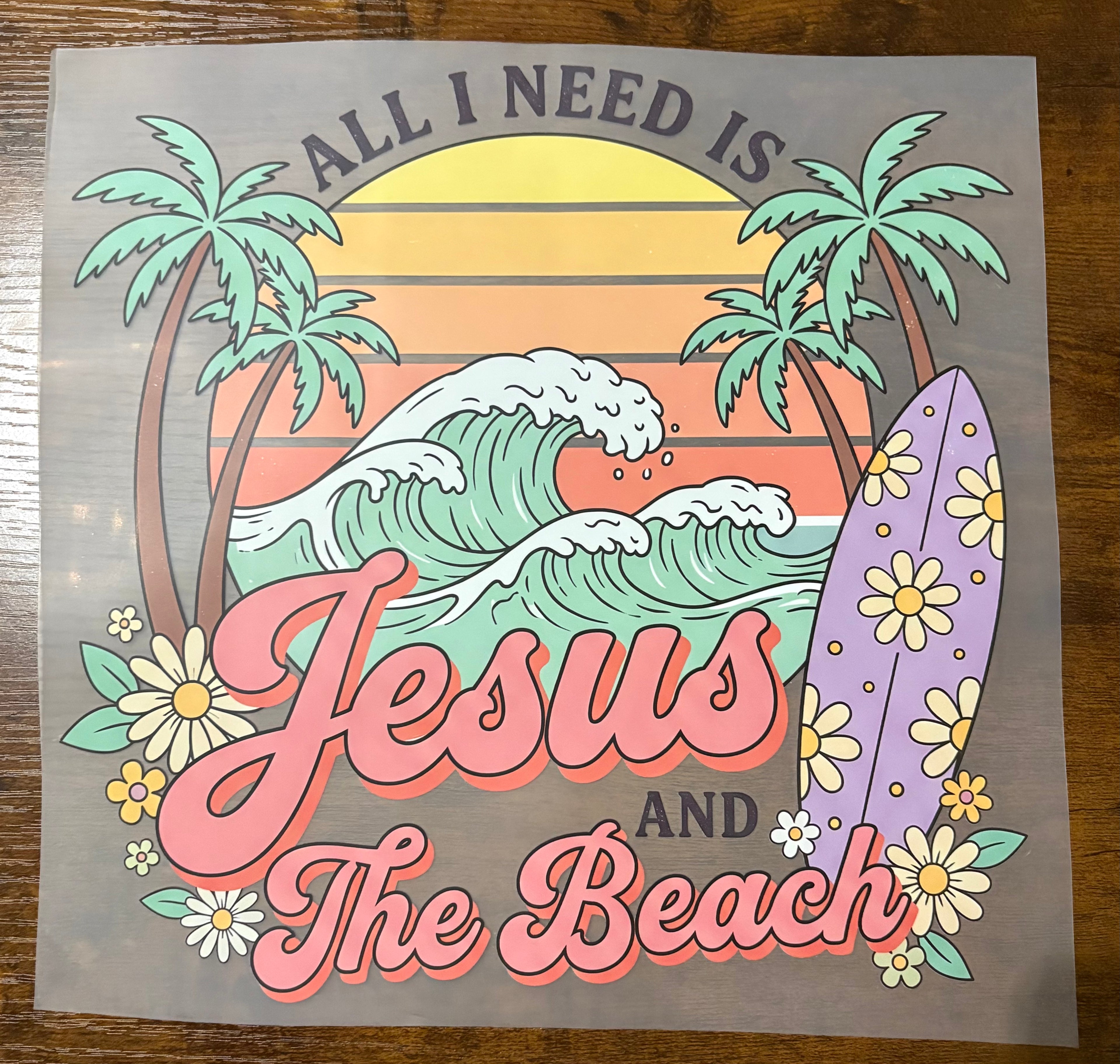 Jesus & the Beach DTF Transfer