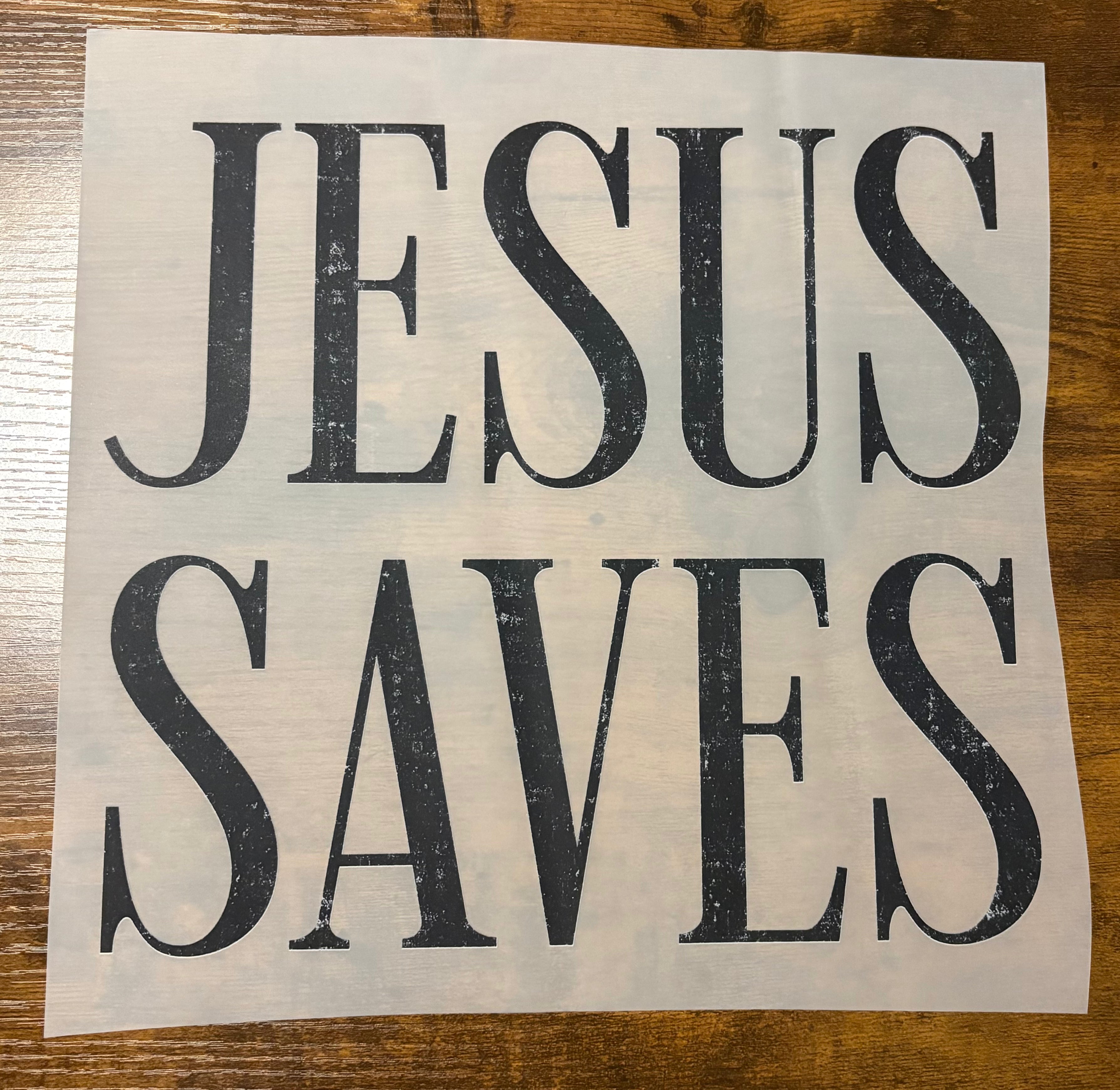 Jesus Saves DTF Transfer