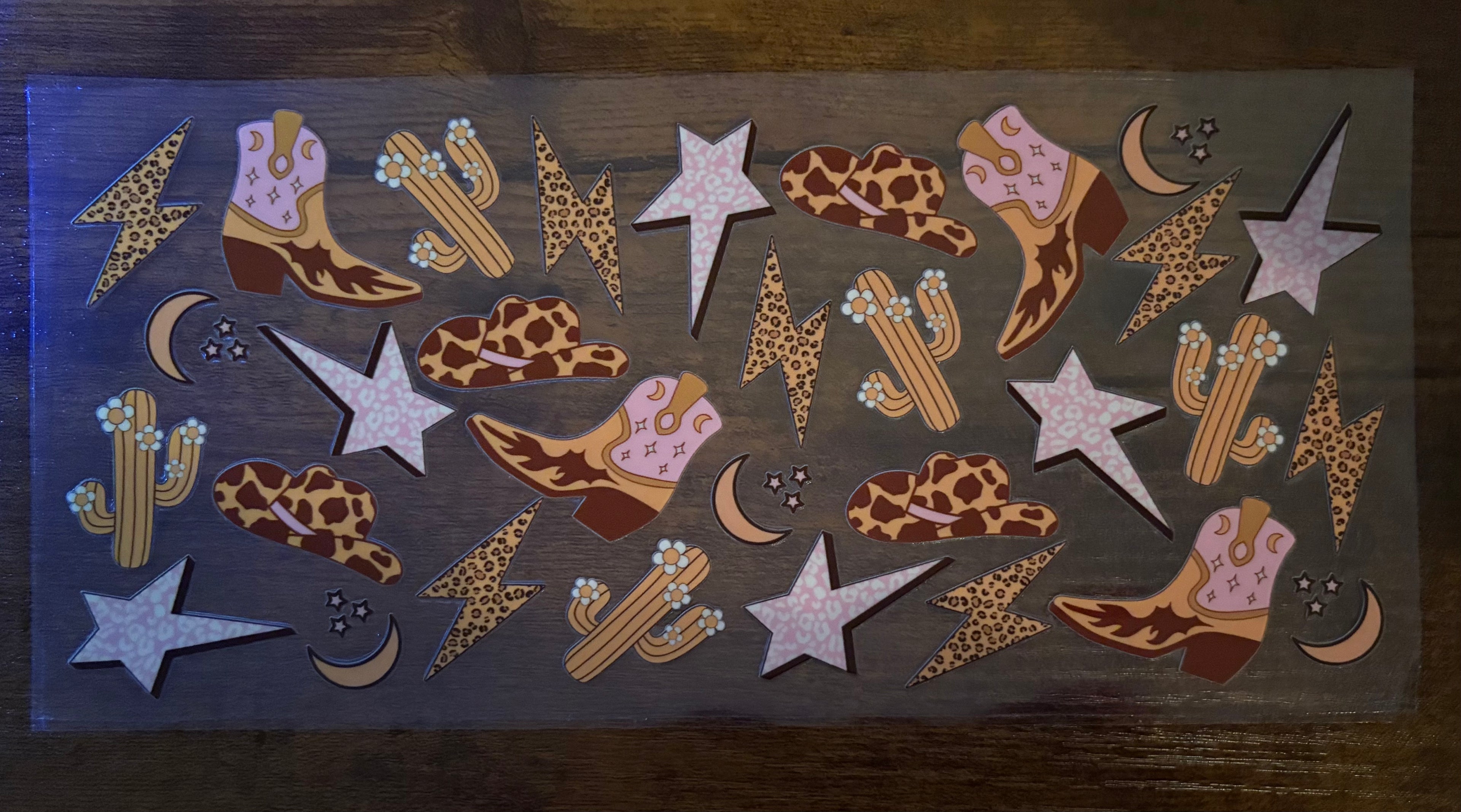 Pink and Orange Western 16oz Wrap