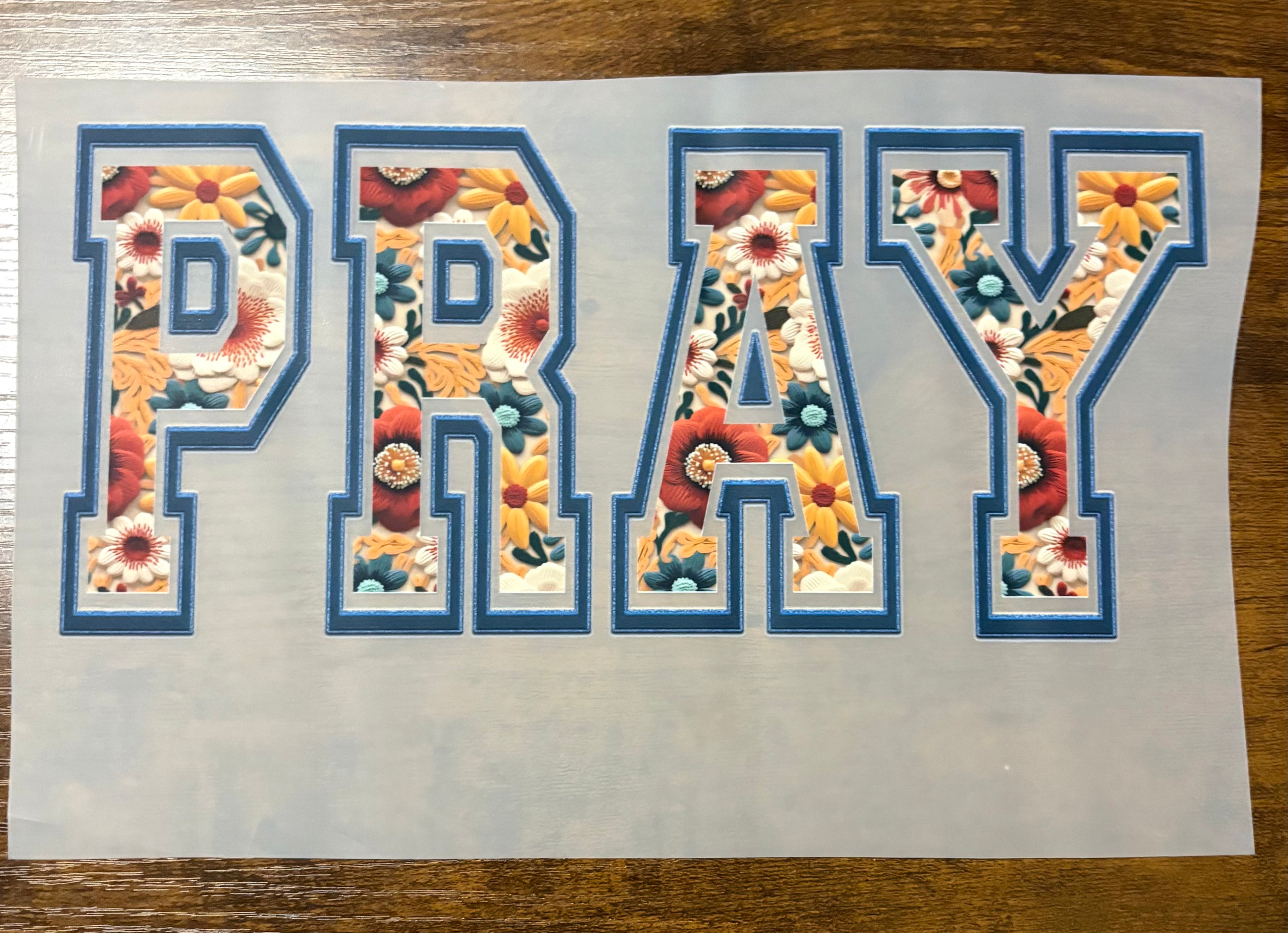 Floral Pray DTF Transfer