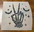 Skelly Peace Sign (Black) DTF Transfer