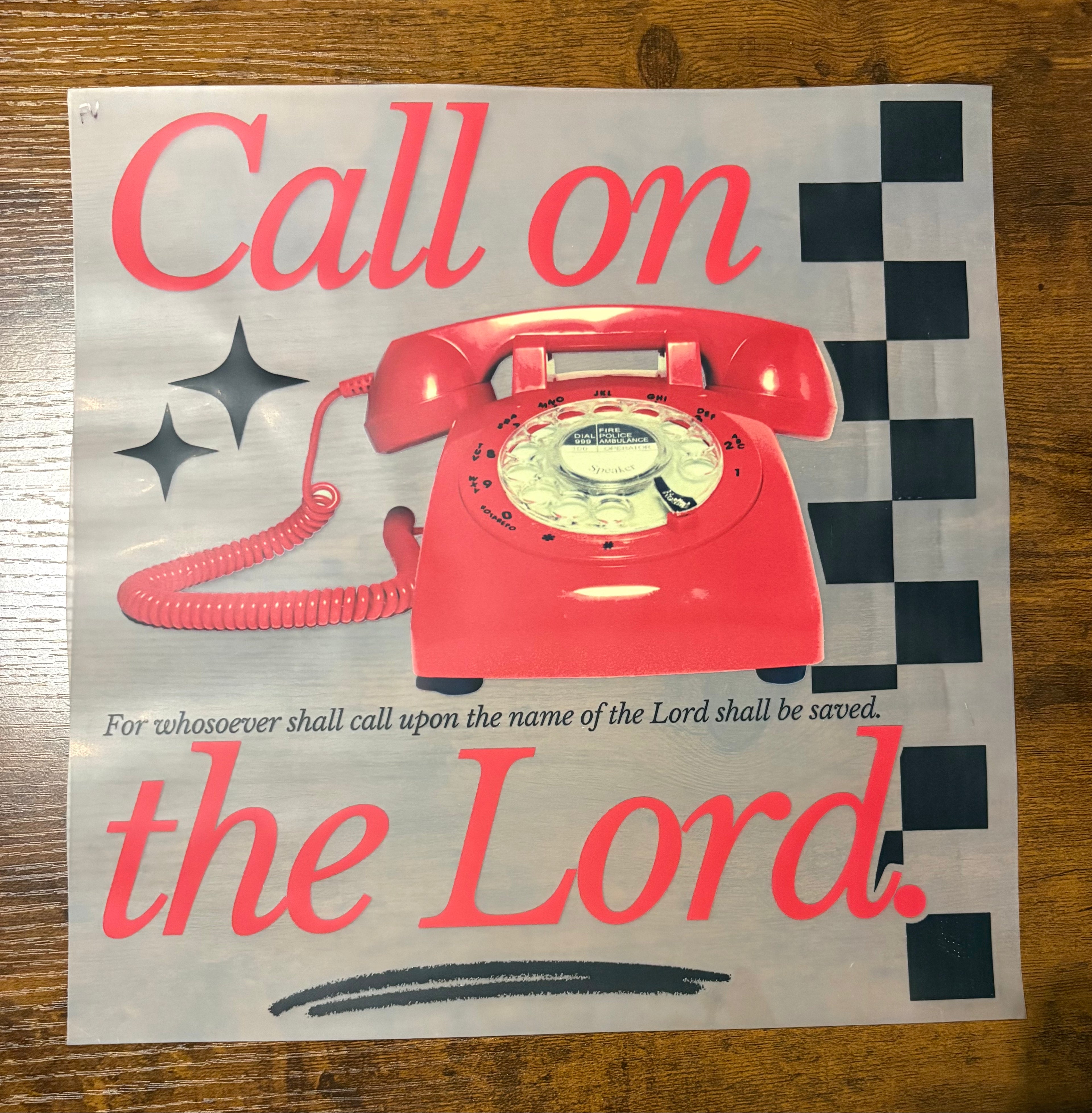 Call on the Lord DTF Transfer