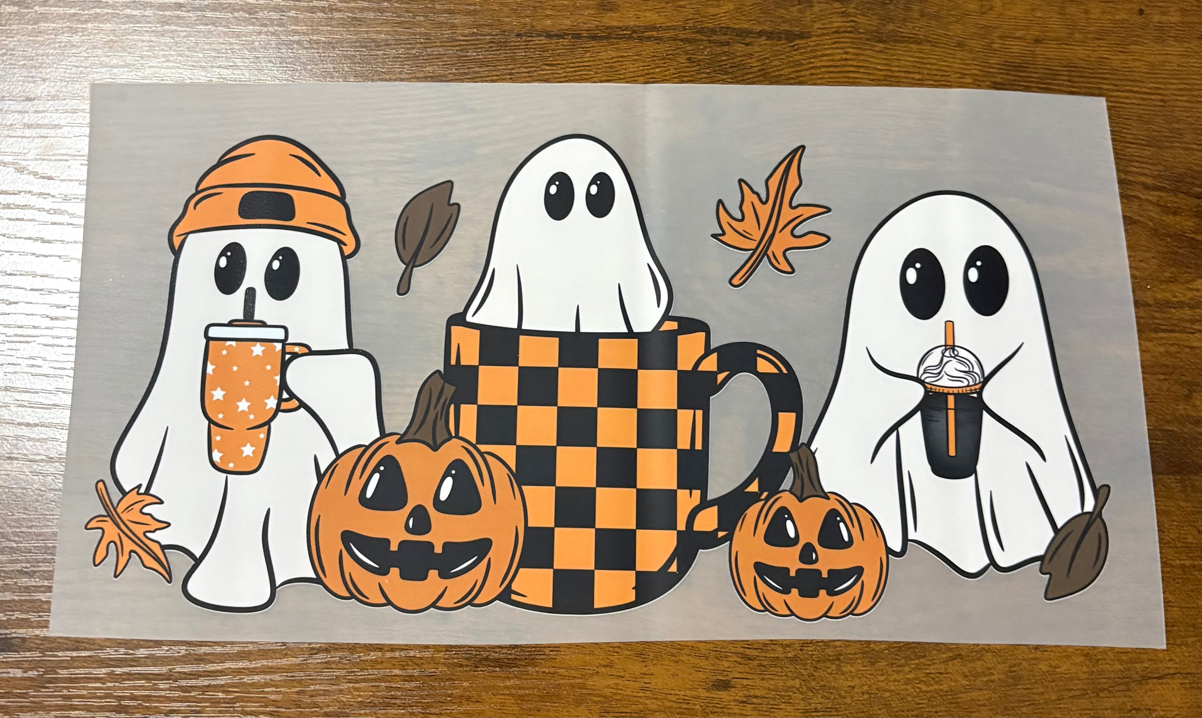 Three Fall Ghosts DTF Transfer