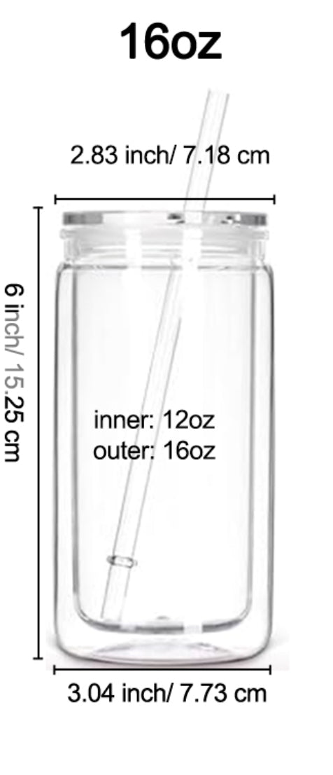 16oz Acrylic Snow Globe Cup