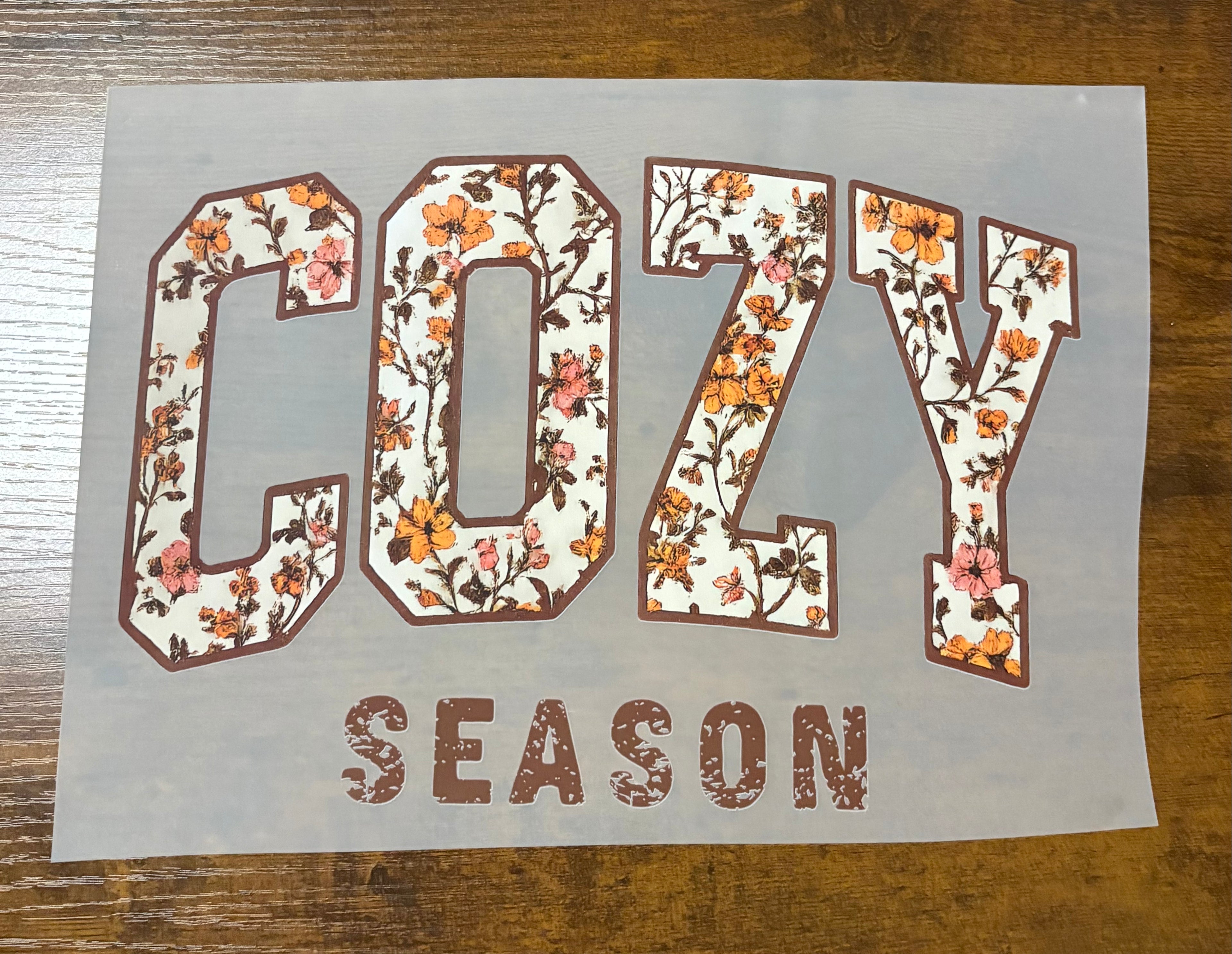 Fall Floral Cozy Season DTF Transfer