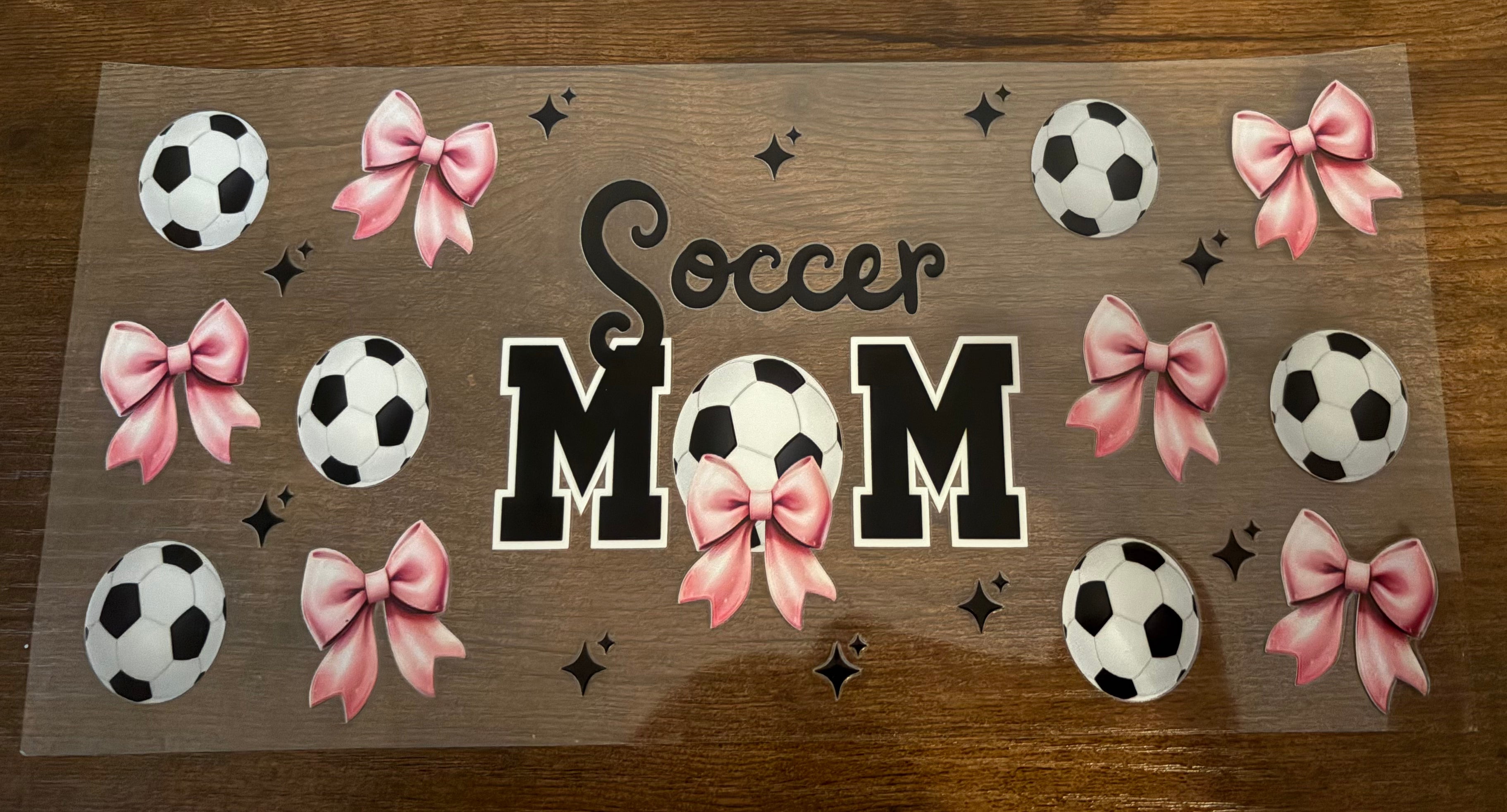 Pink Bows Soccer Mom 16oz Wrap