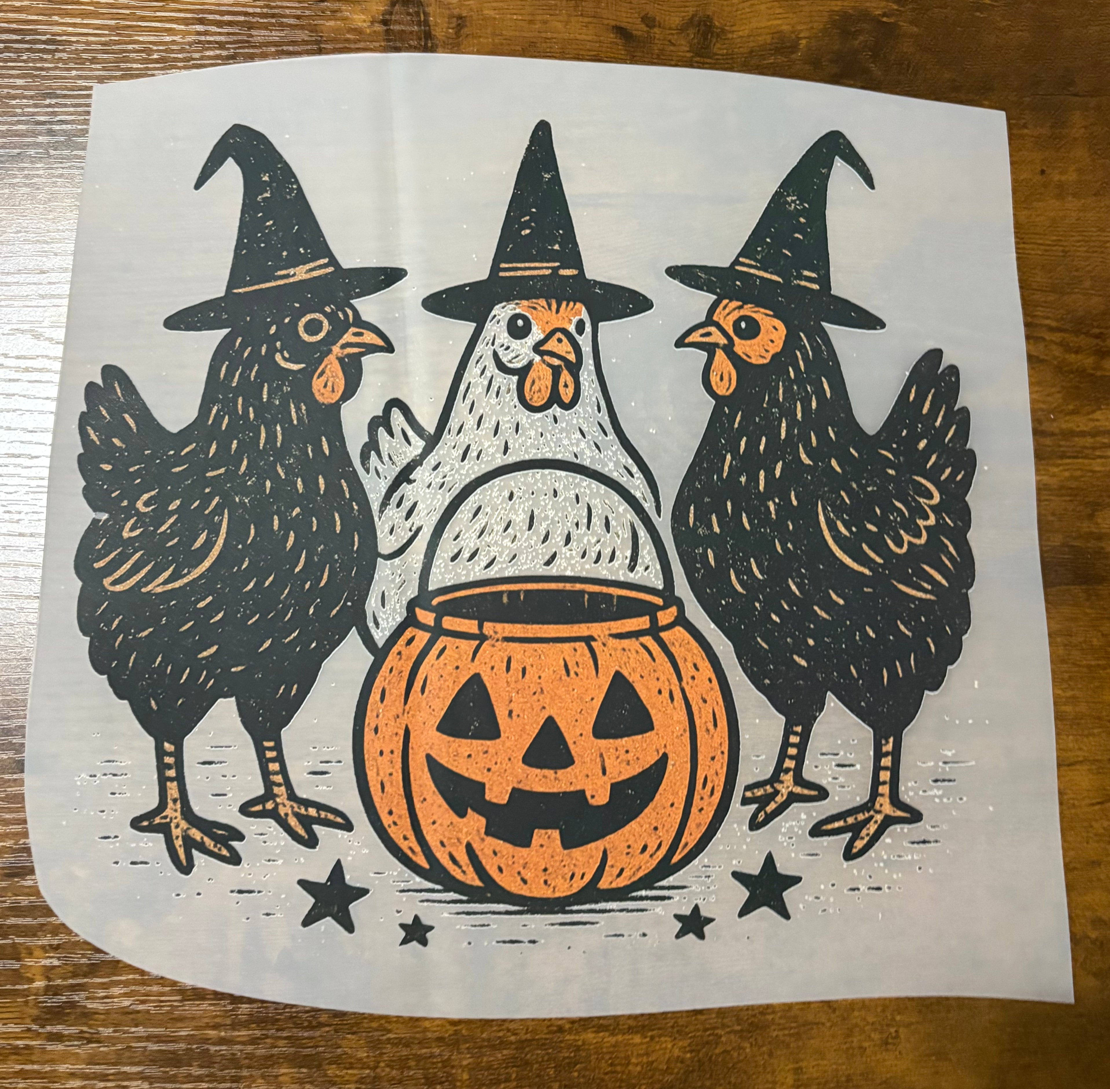 Witchy Chickens DTF Transfer