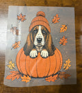 Fall Basset Hound DTF Transfer