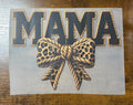 Faux Yarn Cheetah Bow Mama DTF Transfer